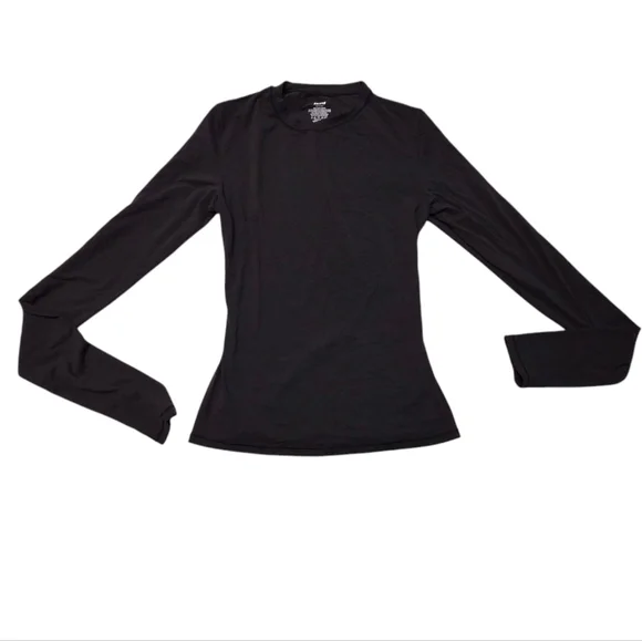 SKIMS FITS EVERYBODY LONG SLEEVE TSHIRT Top Shirt Onyx Black XSmall NWT - Picture 2 of 6